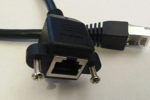 RJ45 Panel Mount 30cm Extension Cable With Screws